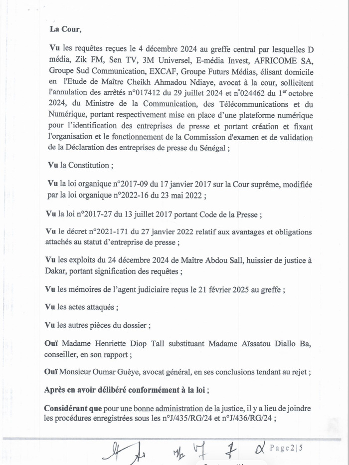 Liberté de la presse - Le ministère de la Communication désavoué : la Cour suprême stoppe la nouvelle plateforme imposée par l’État