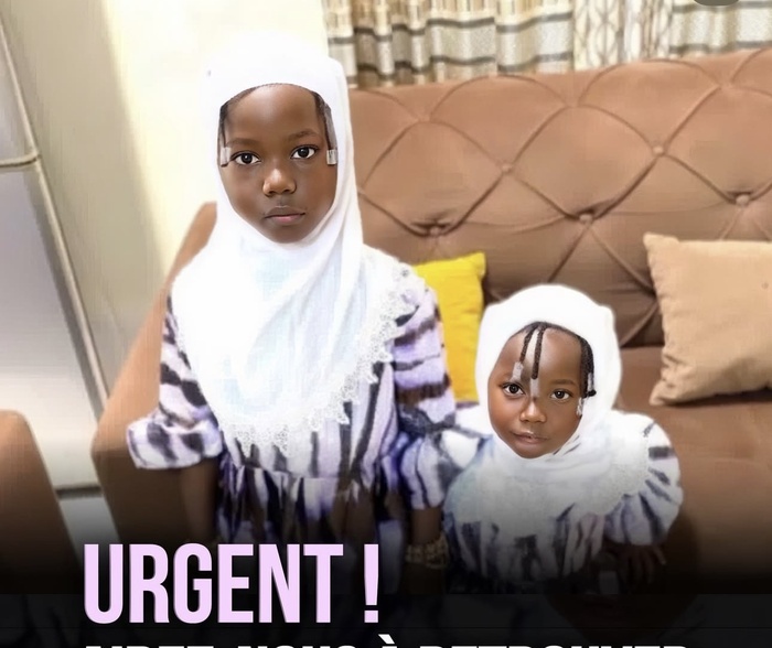 Yeumbeul-Nord en alerte maximale après la disparition de deux sœurs de 3 et 5 ans…douze jours sans Khadija et Founé, la peur grandit Yeumbeul-Nord en alerte maximale après la disparition de deux sœurs de 3 et 5 ans…douze jours sans Khadija et Founé, la peur grandit