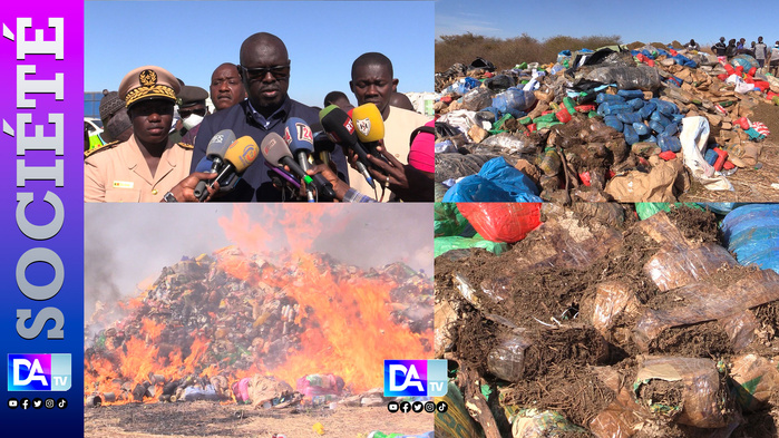 Thiès : 95 tonnes de produits impropres à la consommation incinérés dont 5 tonnes de stupéfiants