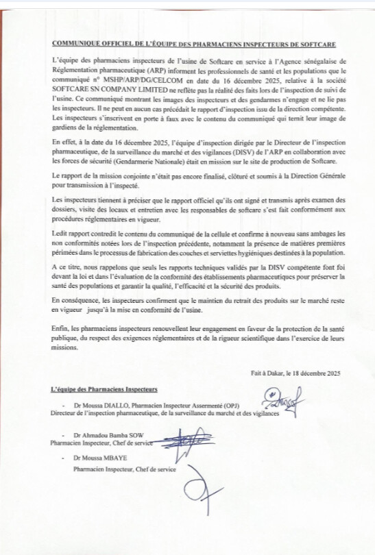 Scandale Softcare : les inspecteurs pharmaceutiques accusent leur direction de déformer les faits