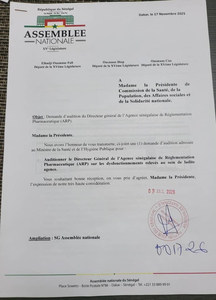 Affaire SOFTCARE : Trois députés exigent l’audition du patron de l’ARP Affaire SOFTCARE : Trois députés exigent l’audition du patron de l’ARP