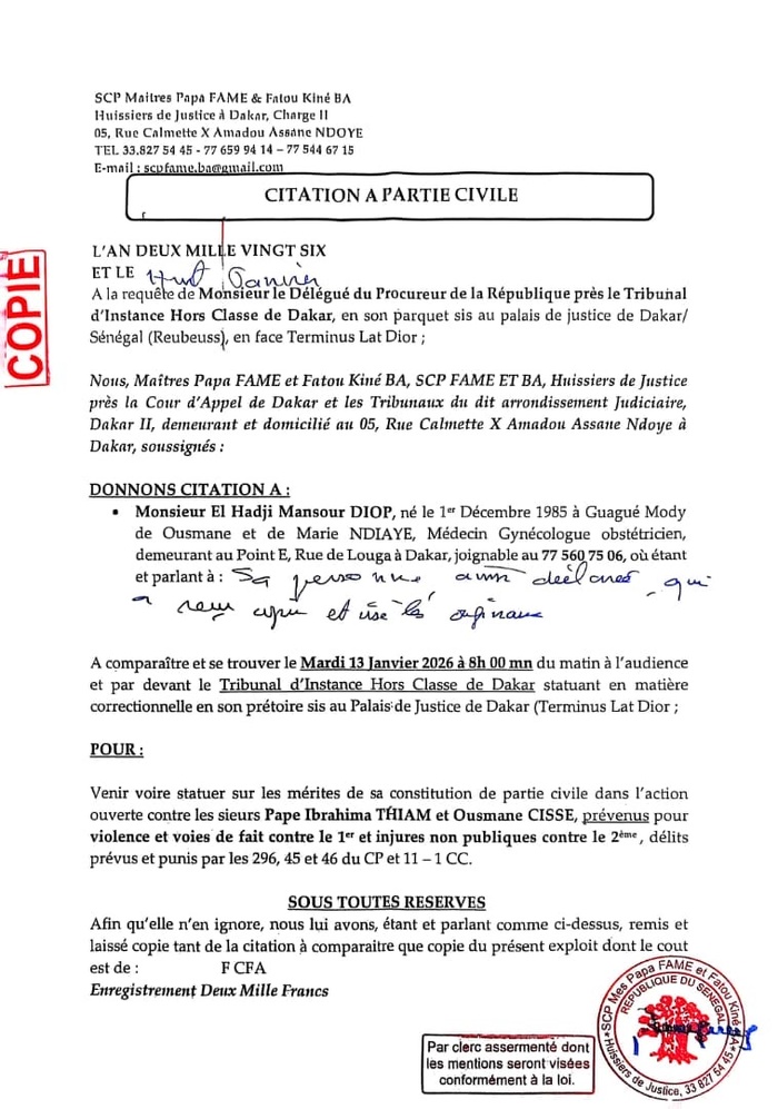 Justice : Le Directeur Général de la Santé cité dans une affaire de harcèlement