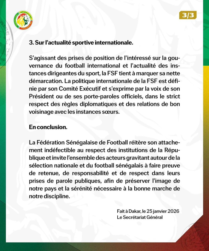 Sorties médiatiques d’El Hadji Diouf : la FSF se démarque et appelle à la retenue Sorties médiatiques d’El Hadji Diouf : la FSF se démarque et appelle à la retenue