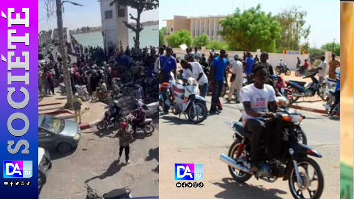 Colère des jakartamen- Saint-Louis : les jakartamen bloquent le pont Faidherbe Colère des jakartamen- Saint-Louis : les jakartamen bloquent le pont Faidherbe