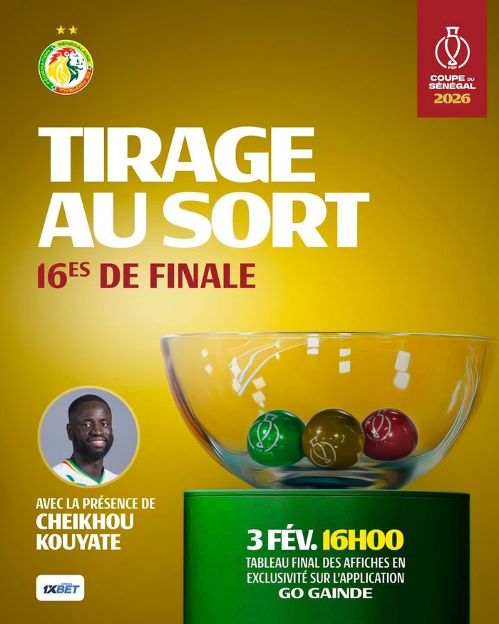 Football - Coupe du Sénégal : le tirage au sort des 16es de finale prévu demain Football - Coupe du Sénégal : le tirage au sort des 16es de finale prévu demain