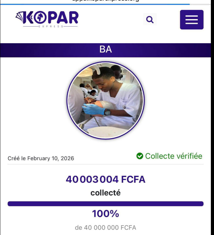 Décès de l’étudiant Abdoulaye Ba : la collecte de fonds atteint 40 millions de FCFA