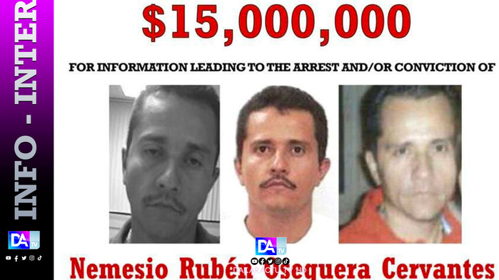 Mexique: le chef d'un des principaux cartels, Nemesio Oseguera, alias El Mencho, tué par l'armée (médias) Mexique: le chef d'un des principaux cartels, Nemesio Oseguera, alias El Mencho, tué par l'armée (médias)