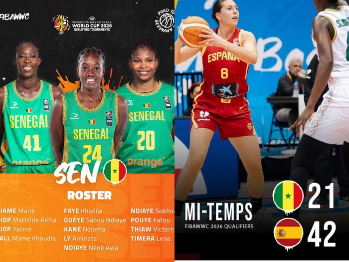 Basket- Qualifications Mondial 2026 : le Sénégal battu par l’Espagne (84-51) Basket- Qualifications Mondial 2026 : le Sénégal battu par l’Espagne (84-51)
