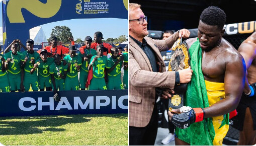 Championnat Africain de football scolaire de la CAF 2026 : Diomaye Faye félicite les lionceaux pour leur sacre et Adama Diop, champion des poids lourds en MMA
