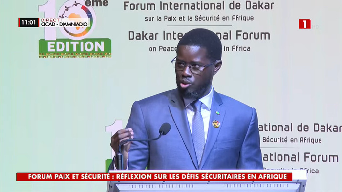 Forum de Dakar sur la paix et la sécurité : Bassirou Diomaye Faye refuse que l’Afrique reste spectatrice des rivalités entre grandes puissances