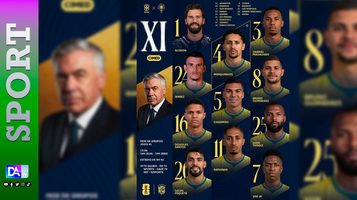 Mondial 2026 : le Brésil dévoile ses onze guerriers pour le choc explosif face au Maroc