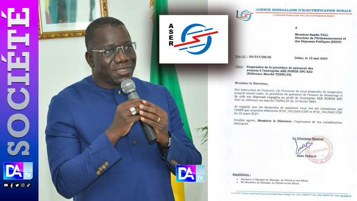 Affaire ASER-AEE Power EPC : La lettre de Baba Diallo qui soulève de nouvelles questions sur les décaissements