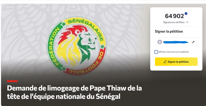 Élimination du Sénégal au Mondial : une pétition lancée pour réclamer le départ de Pape Thiaw