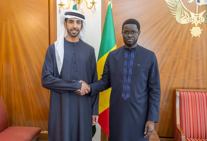 Coopération Emirats Arabes Unis-Sénégal:  : Le PR  Bassirou Diomaye Faye a reçu le ministre d'État Emirati chargé des Affaires africaines