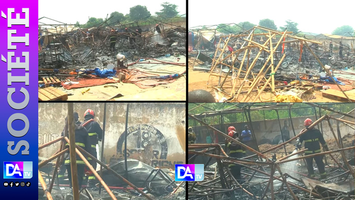 Thiès: Un incendie ravage une partie d'une foire commerciale à Hersent