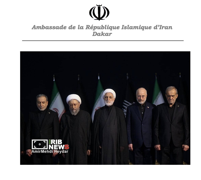 Adieux historiques au Guide martyr de la République Islamique d’Iran : une manifestation de l'unité nationale et un message de puissance adressé au monde. (Par Hassan Asgari Ambassadeur de la République islamique d'Iran au Sénégal ) Adieux historiques au Guide martyr de la République Islamique d’Iran : une manifestation de l'unité nationale et un message de puissance adressé au monde. (Par Hassan Asgari Ambassadeur de la République islamique d'Iran au Sénégal )