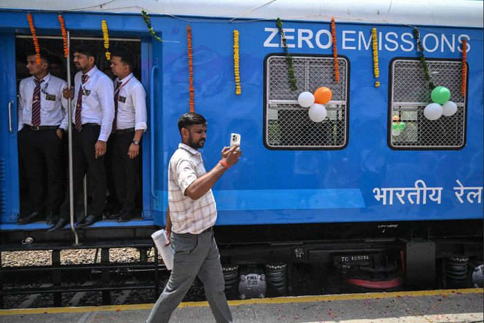 L’Inde lance son premier train à hydrogène: “Un jour très important” L’Inde lance son premier train à hydrogène: “Un jour très important”