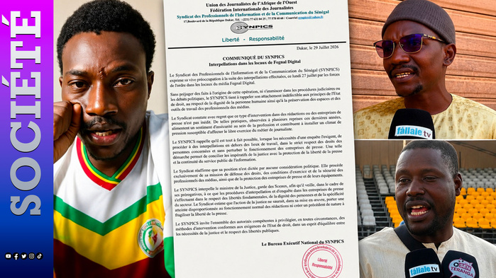 Communiqué sur Fegnal Digital : Vague de colère et d'indignation des journalistes contre le SYNPICS