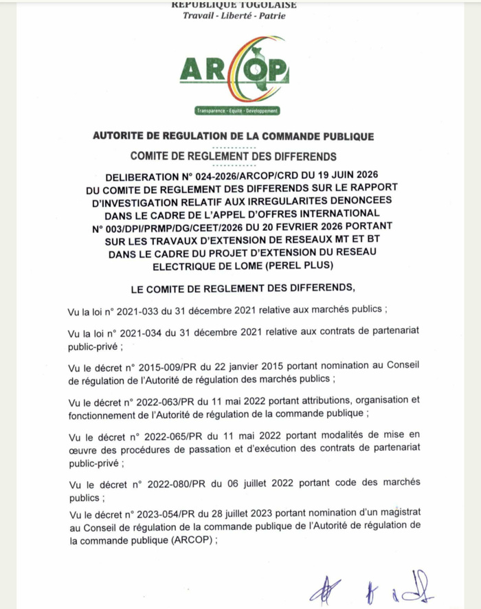 Après le Sénégal, AEE Power confrontée à ses manquements au Togo