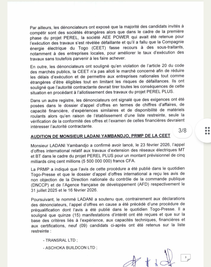 Après le Sénégal, AEE Power confrontée à ses manquements au Togo