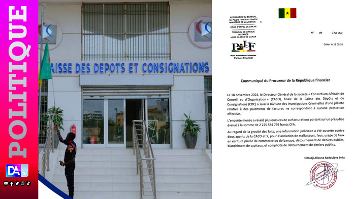 Surfacturation, détournements : Une information judiciaire ouverte par le PJF concernant deux agents d’une filiale de la CDC Surfacturation, détournements : Une information judiciaire ouverte par le PJF concernant deux agents d’une filiale de la CDC