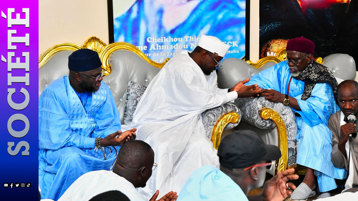 Thiénaba- le Khalife à Ousmane Sonko: " Rewmi béne yitté la am, moy diame...Boul liguèye si mèr...Sou yalla beuguéé dibalé am rew, daléne di diokh Bour bou léwéte". Thiénaba- le Khalife à Ousmane Sonko: " Rewmi béne yitté la am, moy diame...Boul liguèye si mèr...Sou yalla beuguéé dibalé am rew, daléne di diokh Bour bou léwéte".