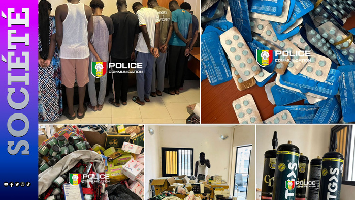 Mermoz /soirée « Trap » : neuf individus déférés après le démantèlement d’un réseau présumé de drogues et médicaments détournés...342 boîtes de Misodia et 13 de Cytotec saisies