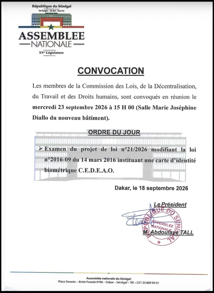 Session extraordinaire à l'Assemblée nationale : Quatre commissions convoquées cette semaine pour examiner des textes clés Session extraordinaire à l'Assemblée nationale : Quatre commissions convoquées cette semaine pour examiner des textes clés