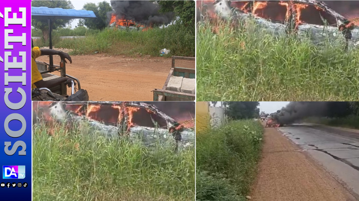 Thiès: Un véhicule particulier prend feu à la sortie du village de Keur Ndioukoune, trois personnes sauvées... Thiès: Un véhicule particulier prend feu à la sortie du village de Keur Ndioukoune, trois personnes sauvées...