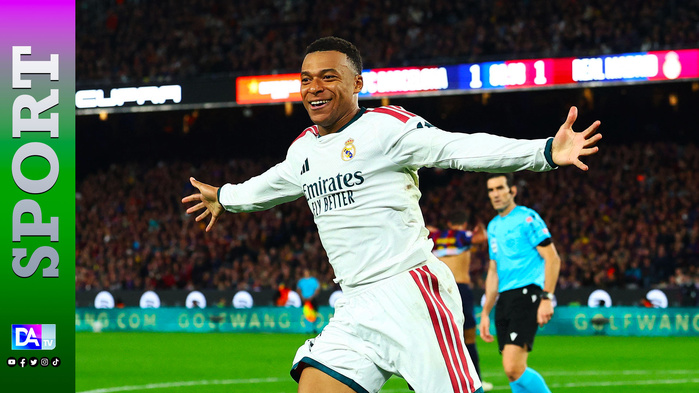 Foot: le Real remporte le Clasico 2-1 grâce à un doublé de Mbappé, 1er revers en Liga pour le Barça