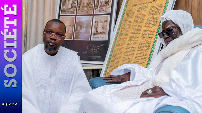 Touba : Ousmane Sonko reçu à huis clos par Serigne Mountakha Mbacké