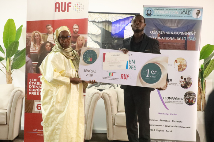 UCAD : Badji-Nponeh Ange Kabkia remporte la finale nationale de « Ma thèse en 180 secondes » UCAD : Badji-Nponeh Ange Kabkia remporte la finale nationale de « Ma thèse en 180 secondes »