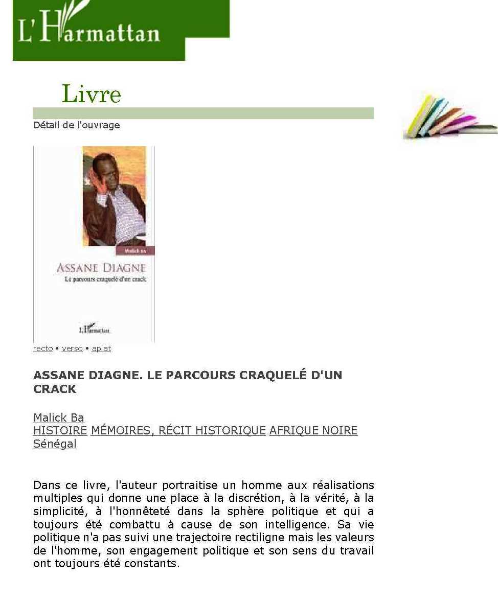 Bonnes feuilles du livre  sur Assane Diagne : Sa rencontre avec Wade et sa tentative de liquidation par les faucons du palais