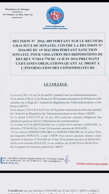 RECOURS GRACIEUX : Au lieu de 13 Milliards, la Sonatel paiera finalement 1,5 milliard. Que s'est-il passé chez Abou Abel Thiam?