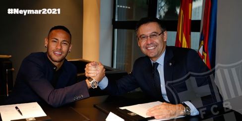 Neymar prolonge jusqu'en 2021 avec Barcelone