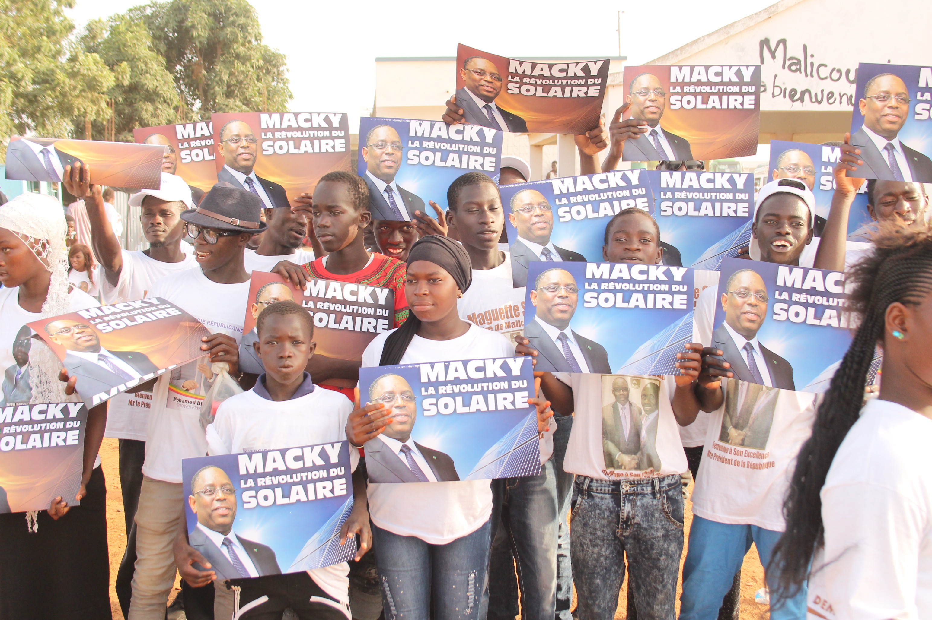 Des partisans de El Malick Seck à l'accueil du président Macky Sall à Malicounda