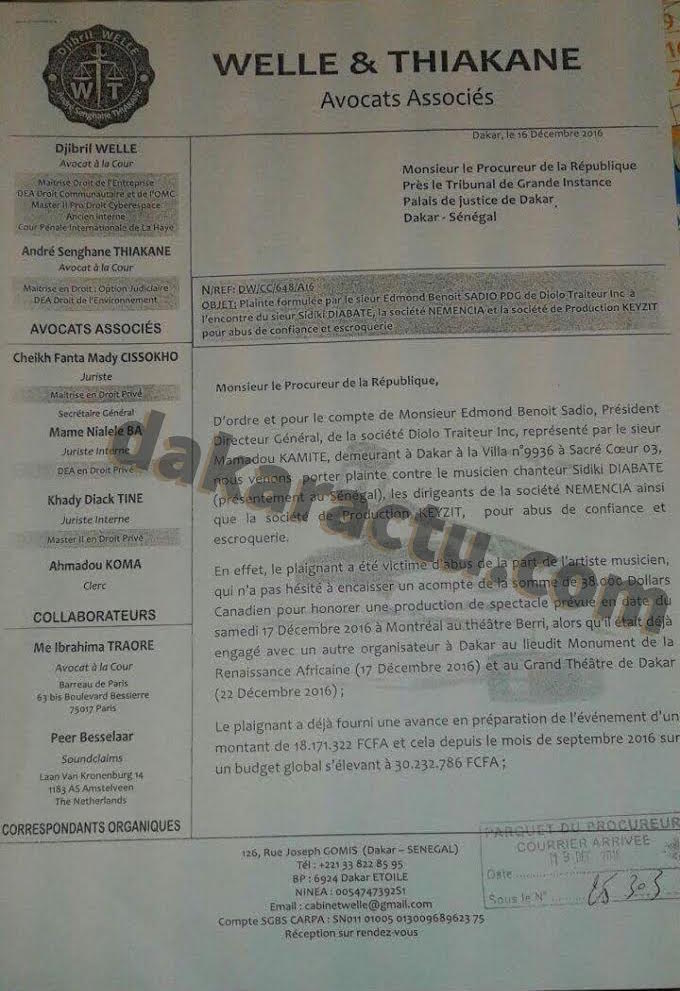 Senegal Escroquerie Abus De Confiance Une Plainte Contre