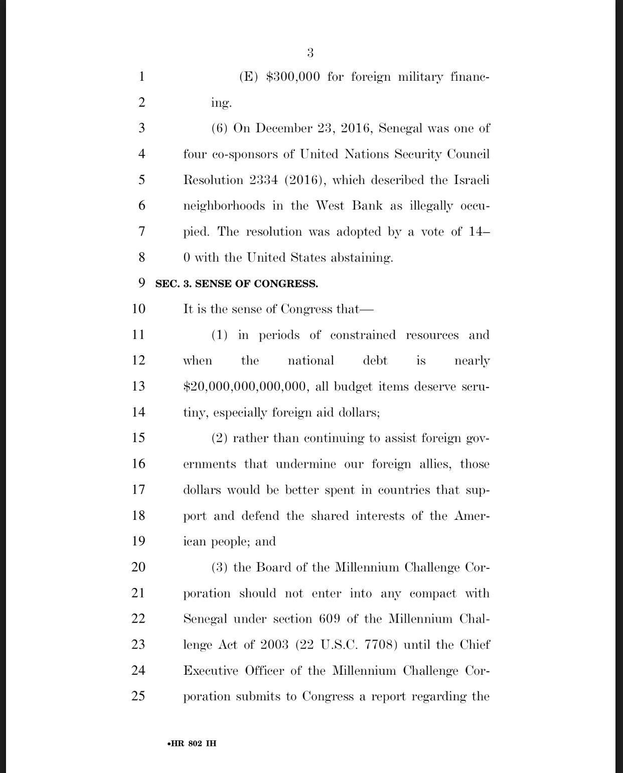 Un congressman américain demande la suppression de l'aide des USA au Sénégal