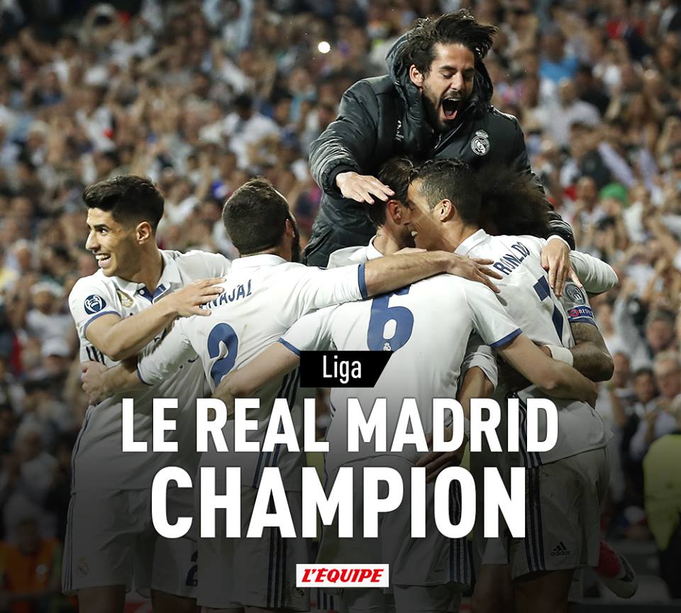 Le Real Madrid est champion d'Espagne !