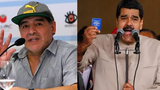 Maradona se propose comme "soldat" à Maduro