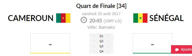 Quart de finale Afrobasket / Cameroun-Sénégal à 20h 45 : Revanche pour les « indomptables » ou consécration pour les « Lionnes » ?
