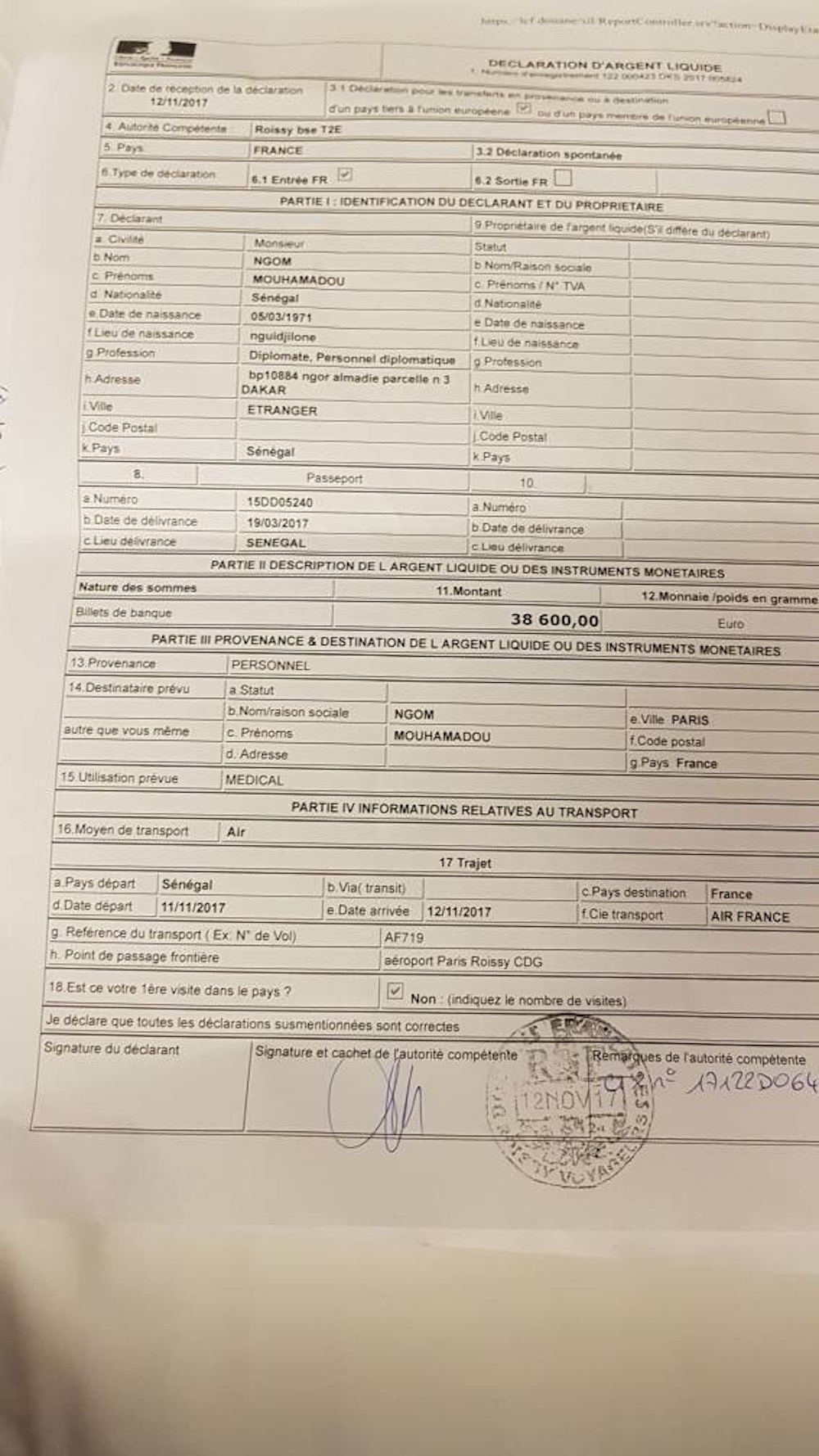 La maladie de sa mère, les 38 600 euros et le rôle de Mamadou Lamine Massaly / Farba Ngom dément la rumeur de son arrestation et exhibe les preuves du complot (DOCUMENT)