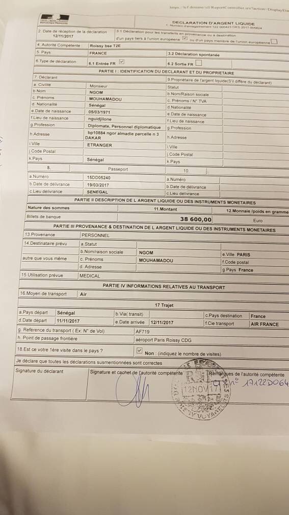 La maladie de sa mère, les 38 600 euros et le rôle de Mamadou Lamine Massaly / Farba Ngom dément la rumeur de son arrestation et exhibe les preuves du complot (DOCUMENT)