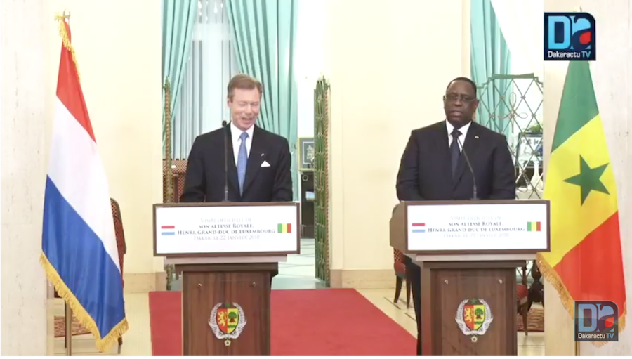 Le grand-Duc Henri de Luxembourg :  "Nous croyons à l'avenir du Sénégal, alors nous allons continuer d'investir dans ce pays"