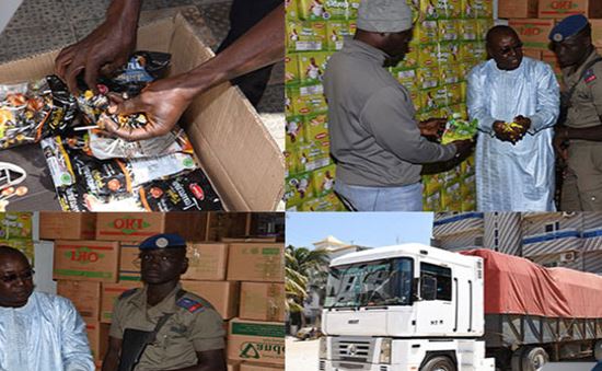 La gendarmerie nationale a saisi 3600 cartons de bonbons contrefaits et 37.021 cartons de produit