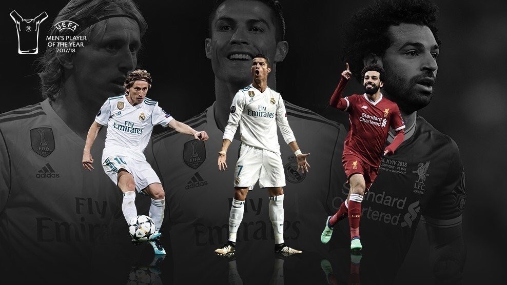 Luca Modric, Christiano Ronaldo et Salah nominés pour le titre de joueur UEFA de l'année 2018