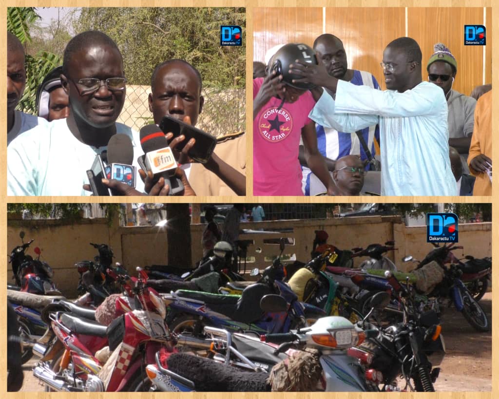 LINGUÈRE - Aly Fary Ndiaye dote de casques 100 conducteurs de mototaxis Jakarta