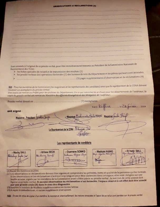 QUAND LES PV OFFICIELS CONTREDISENT IDY2019 / Les chiffres de Macky toujours diminués, ceux de Me Madické et de Issa Sall parfois minorés tandis que ceux d'Idy et de Sonko constamment majorés. (DOCUMENTS)