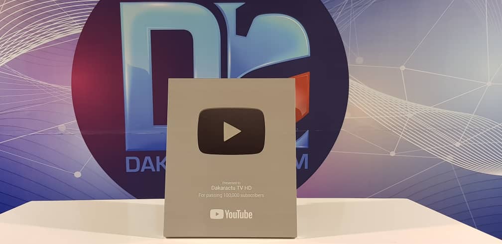 Distinction : Dakaractu TV HD récompensé du Trophée Argent de YouTube