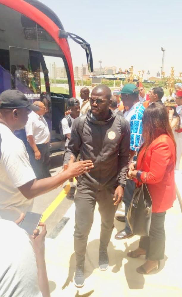 Les Images de l’arrivée des Lions au Caire, ce mardi matin